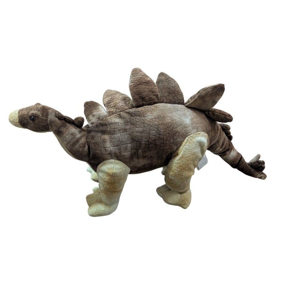 Rinco Stegosaurus Dinosaur Brown Plush 24" Stuffed Animal 2010 Preowned Toy Cudd